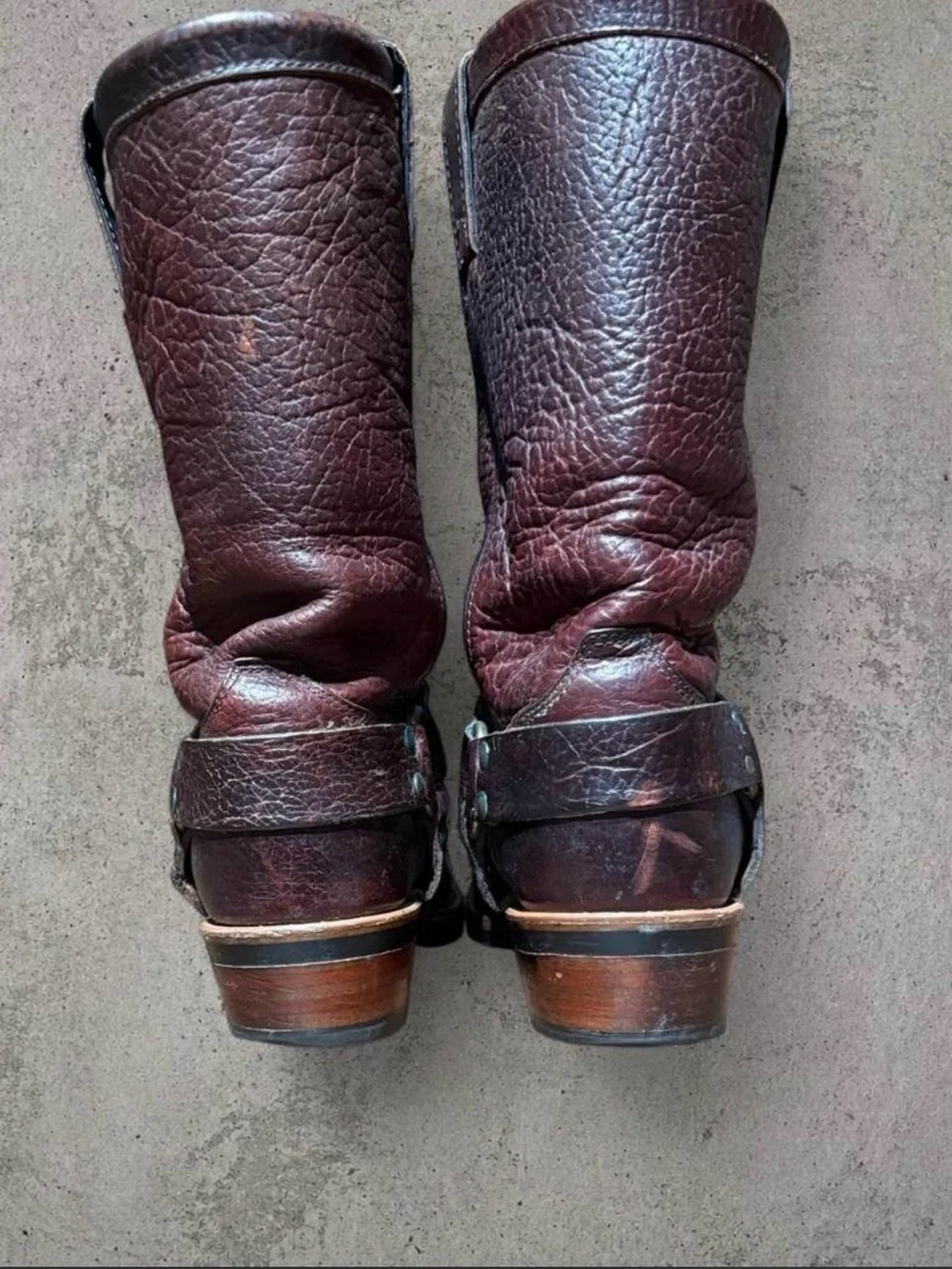 RARE Discontinued Vintage Chippewa Bison Leather Harness Boot Made In USA 8.5D
